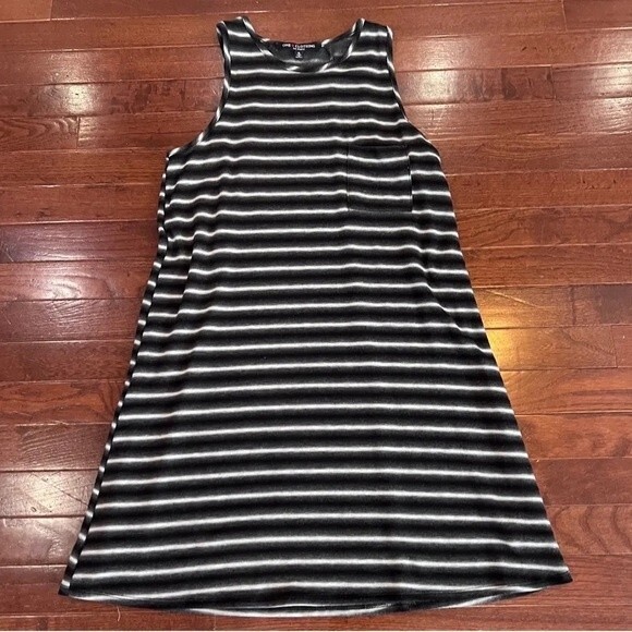 One Clothing black and white stripe knit dress size small - Picture 1 of 5
